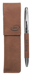 Leatherette Pen Gift Set – Single Rawhide