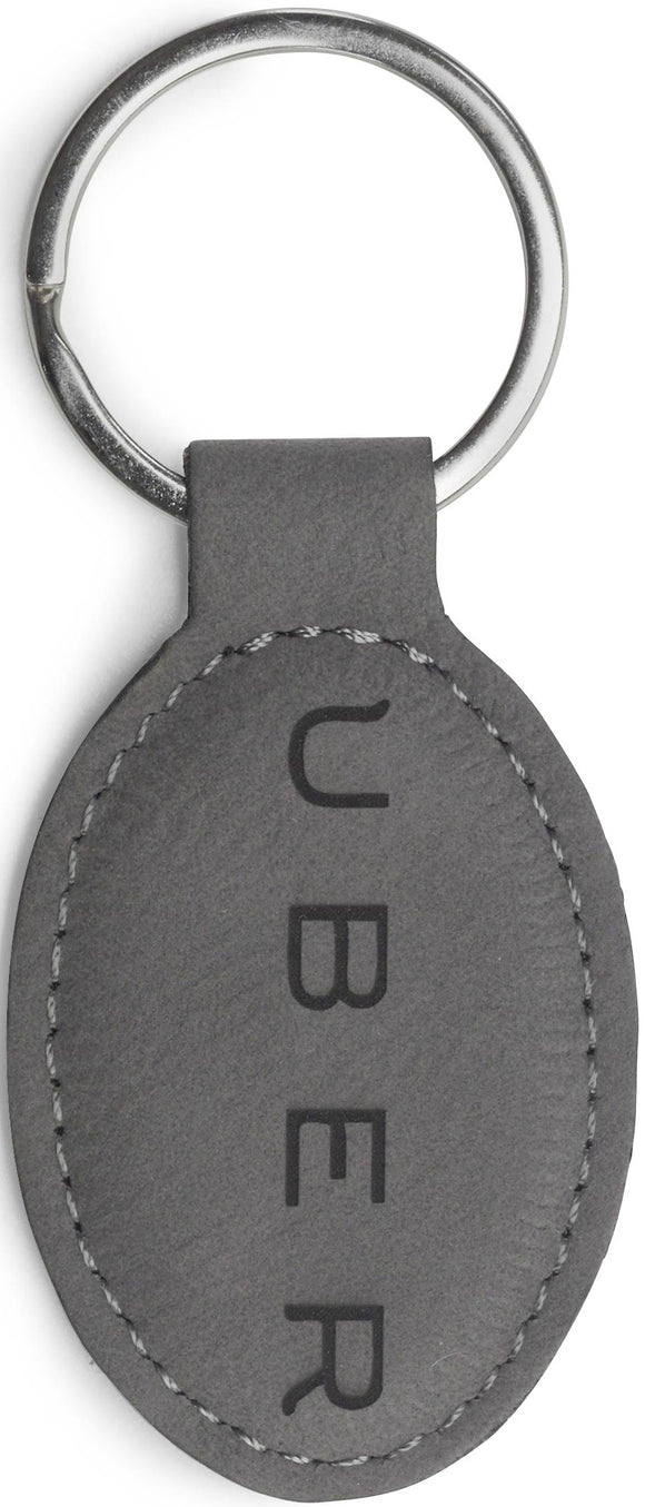 Keyring Leatherette Oval