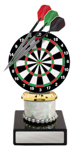 Darts figure with tubing and marble